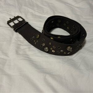 Stylish Brown Belt with Metal Accents